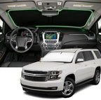 Windshield Sun Shade for Che-vrolet/Chevy Tahoe 2015-2020 Compatible Accessories-4 Layers Custom Fit Foldable Front Window Sunshade Sun Visor Protector, Block UV Rays Keep Your Car Cooler by Unknown