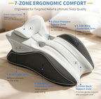 Memory Foam Wedge Pillow with Chest Pressure Relief Area- Grey - Image 3