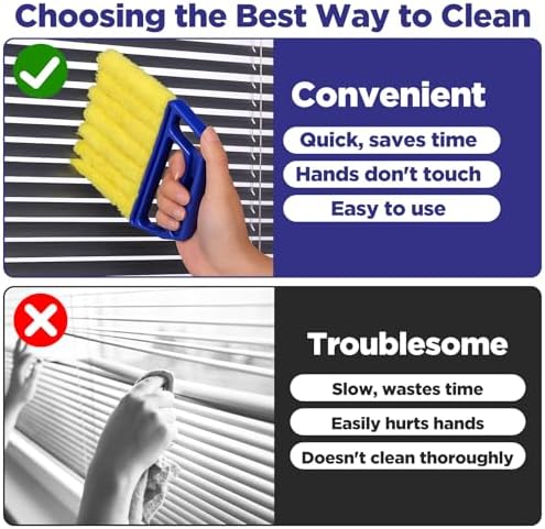4 Pcs Blind Cleaner Tool 7 Finger Microfiber Window Blind Duster - Image 4