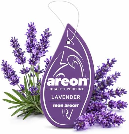 AREON MON MA49 Hanging Best Car Air Freshener Lavender Scent, Paper Hanging Ornaments, Long Lasting Scent for Car or Home 12 Pack by AREON