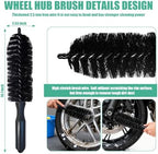 13PCS Motorcycle Cleaning Kit, Motorcycle Detailing Kit Overall Cleaner Tools Car Washing Brush Rims Cleaning Kit Chain Tire Wheel Brush Set Chain Tire for Car Bike Motorbike (Green) - Image 3