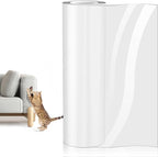 Anti Cat Scratch Furniture Protector (17.3" x 118") Single Sided | Thicken Vinyl Transparent Cat Anti Scratch Tape Flexible Couch Protector from Cat Claw Sticky Paws for Sofa, Door, Wall, Bed by QIANSHOUYAN