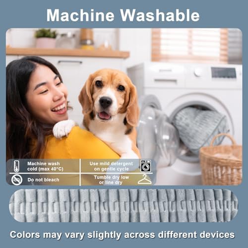 Dog Car Seat Cover, Soft Plush Waterproof Back Seat Protector,Grey | Non-Slip Backing, Full Bench Coverage, Hair, Dirt & Scratch Defense, Machine Washable, Fits Cars, SUVs & Trucks - Image 6