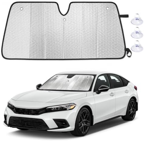 EcoNour Foldable Sun Shade Fit for Honda Civic 2022-2024 2025 2026 by EcoNour