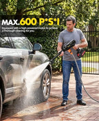 PoolLeader Cordless Car Cleaning Tool with 6-in-1 Nozzle & Foam Cannon - Image 2