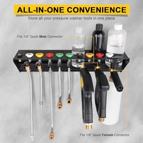 Pressure Washer Gun & Foam Cannon Holder with 1/4" Quick Connector - Image 2