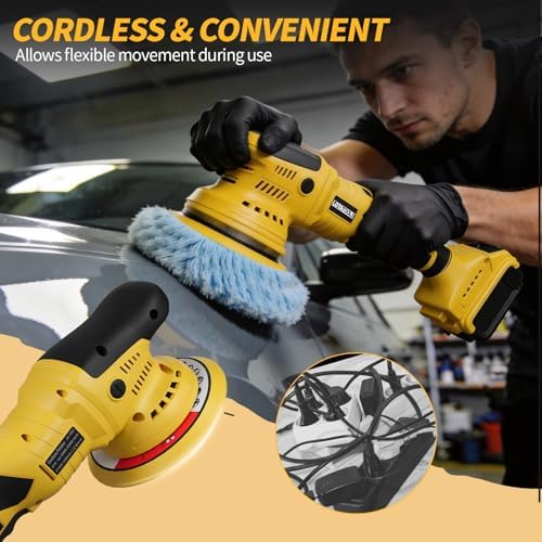 Polisher for Car Detailing to 5500Rpm (Yellow, Upgraded Version) - Image 5