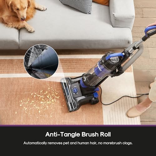 Eureka Lightweight Powerful Upright Vacuum Cleaner for Carpet and Hard Floor, PowerSpeed, New Model,Blue,black/New Model - Image 3