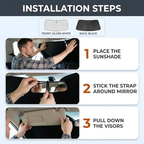 Custom Fit Windshield Sun Shade for GMC Acadia 2017-2023 - Image 6