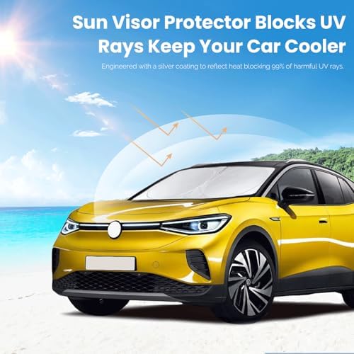 Windshield Sun Shade for 2021-2024 2025 2026 VW Volkswagen ID.4 Sunshade - Image 5