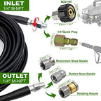 Sewer Jetter Kit 50FT for Pressure Washer, 5800PSI Drain Cleaner Hose - Image 3