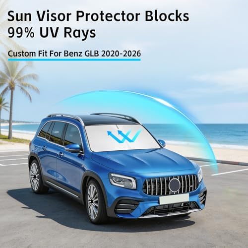 Windshield Sun Shade for Mercedes Benz GLB 250 200 2020-2026 Sunshade - Image 2