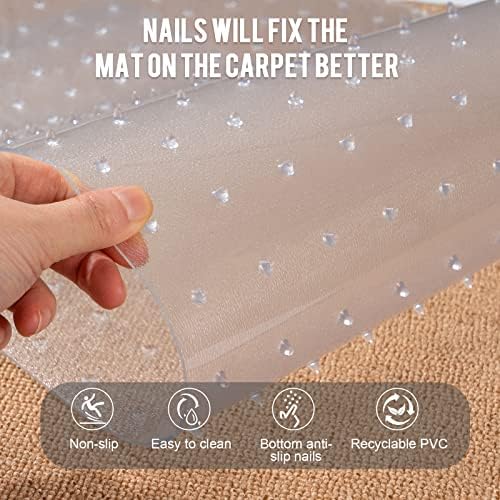 Uross Carpet Protector for Pets 3.28FT-Cat Carpet Protector for Doorway, Anti Cat Scratch Plastic Mat, Under Door Cat Scratch Floor Protector Carpet Scratch Stopper - Image 5