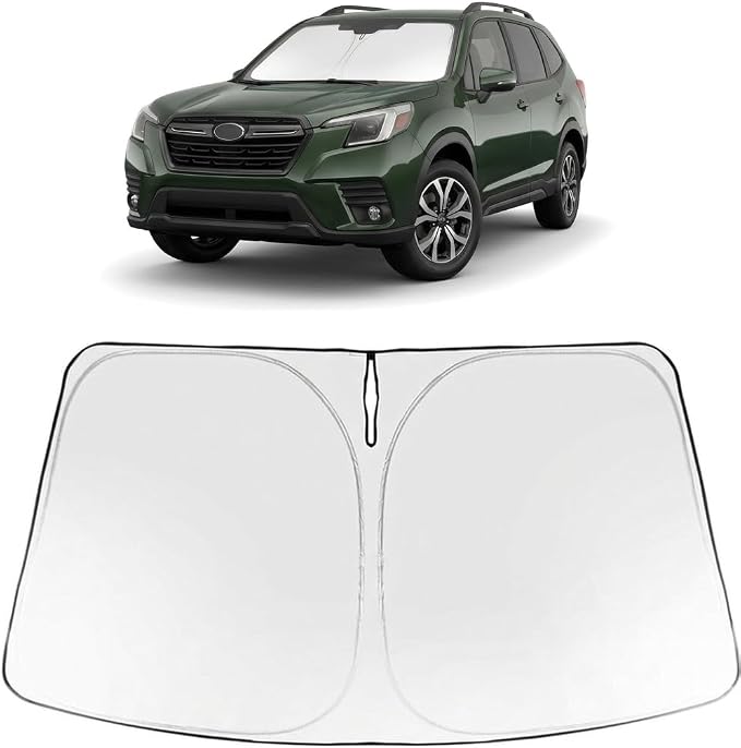 Proadsy Custom Fit Car Windshield Sun Shade for 2025-2026 Subaru Forester | 240T Heat Shield, Drops Temp 54°F, Blocks 99% UV, Prevents Dashboard Cracking, Summer Parking & Beach Trips, Easy Twist-Fold by Proadsy