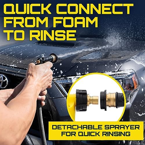 Foam King Car Wash Foam Gun Sprayer, Foam Cannon Garden Hose Soap Sprayer - Image 4