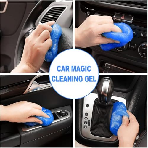 7PCS Car Detailing Brush Set, Ultra Soft Boars Hair Car Interior Detailing Brushes, Car Interior Detailing Kit, Car Cleaning Gel Supplies Kit, Car Dust Brush, Car Accessories for Truck, Suv, Interior - Image 7