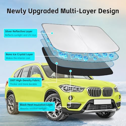 Windshield Sun Shade for BMW X1 2011-2022 Sunshade - Image 3