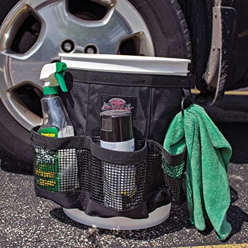 Bucket Boss Auto Wash Organizer for 5 Gallon Bucket - Fast-Drying, Black, AB30060 & Meguiar's Water Magnet Microfiber Premium Car Drying Towel - Super Plush - Image 4