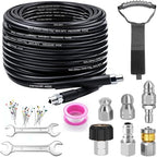 25FT Sewer Jetter Kit for Pressure Washer, 5800PSI Drain Cleaner Hose by Trustworthy