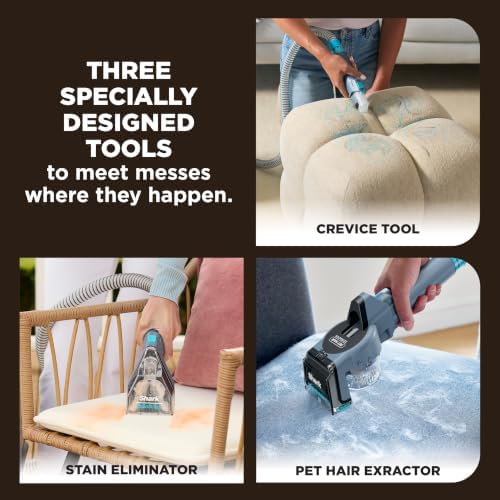 Shark StainStriker Portable Carpet/Upholstery Cleaner, 3 Tools, PX206BRN - Image 6