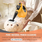 Phueut Pressurized Handheld Multi-Surface Natural Steam Cleaner with 12 pcs Accessories, Multi-Purpose Steamer for Home Use, Steamer for Cleaning Floor, Upholstery, Grout and Car (Orange) - Image 3