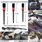 40Pcs Car Wash Detailing Kit Cleaning Kits with Foam Gun Sprayer Vacuum with Long Cord Drill Brush Large Wash Mitt Towels Complete Interior Exterior Car Washing Supply Set Black - Image 6