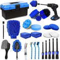 TTRCB 27Pcs Car Detailing Kit, Car Cleaning Kit, Car Detailing Brush Set, Drill Brush Set, Car Detailing Brushes, Car Wash Kit, Car Accessories, Car Cleaning Supplies for Interior, Exterior, Wheels by TTRCB