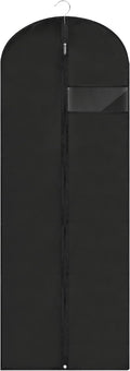 Dress Bags for Gowns Long, 65'' Garment Bags for Hanging Clothes, Suit Bag Cover for Storage and Travel (Black) by LXLOVESMEggRings