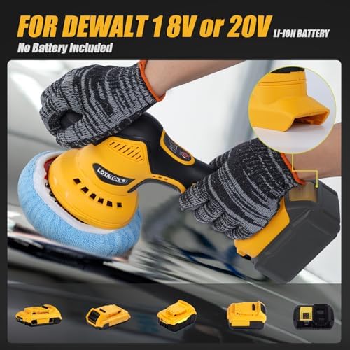 Cordless Car Polisher for Car Detailing Compatible, Yellow - Image 2