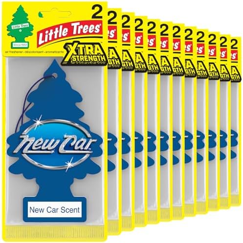 LITTLE TREES Car Air Freshener | Xtra Strength Provides Long-Lasting Scent for Auto or Home | Extra Boost of Fragrance | New Car Scent, 24 Air Fresheners by LITTLETREES