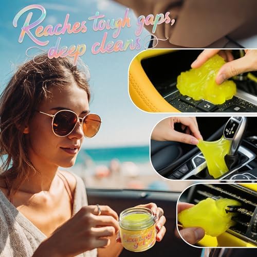 ASFSKY Keyboard Cleaning Gel Universal Cleaning Gel Dust Remover Lemon - Image 5