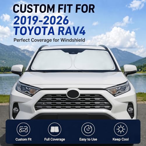 Custom Fit Windshield Sun Shade for Toyota RAV4 2019-2026 - Image 2