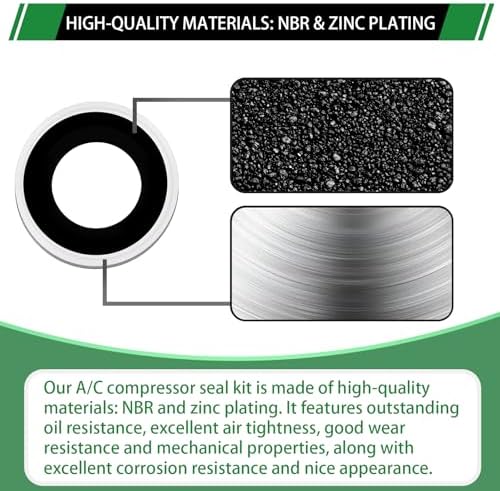 160PCS Air Conditioning Compressor Seal Washers Kit, A/C Gaskets - Image 5