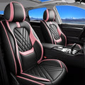 Fit Gladiator Car Seat Covers Compatible with Jeep Gladiator 2020-2024 2025 2026-Premium Leather,Waterproof,Breathable,Airbag Compatible &All-Weather Seat Cushion Protecto(Full Set,Pink) by Unknown