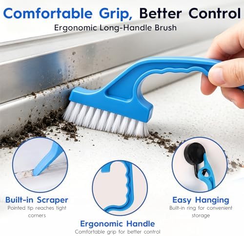 Window Track Cleaning Tools, 15 Pcs Sill Cleaner Brush for Window/Door Tracks, Sliding Doors, Tile Lines, AC Vents & Keyboards - Image 4