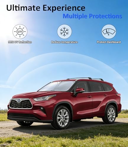 Windshield Sun Shade for Toyota Highlander 2020-2026 Accessories - Image 3