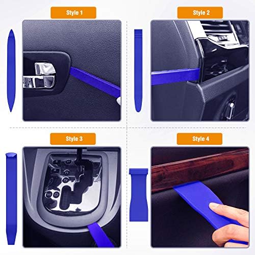 GOOACC GRC-90 Set 8PCS Auto Trim Scratch Removal Tool Car Audio Dash Panel Window Molding Fastener Remover Tool Kit-Blue - Image 5