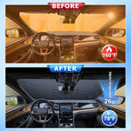Windshield Sunshade Umbrella for 2022-2026 Jeep Grand Cherokee Custom Fit Windshield Sun Protector Cover 6-Layer Heat-Resistant Fabric Ultra-Strong Fiberglass Frame (for 2022-2026 Grand Cherokee) - Image 2