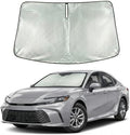 Windshield Sun Shade Custom Fit for 2025-2026 Toyota Camry, Advanced Diamond-Patterned Heat Shield to Block UV Rays, Foldable Auto Window Visor, Precise Mirror Cutout by Giselia