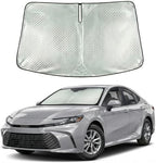 Windshield Sun Shade Custom Fit for 2025-2026 Toyota Camry, Advanced Diamond-Patterned Heat Shield to Block UV Rays, Foldable Auto Window Visor, Precise Mirror Cutout by Giselia