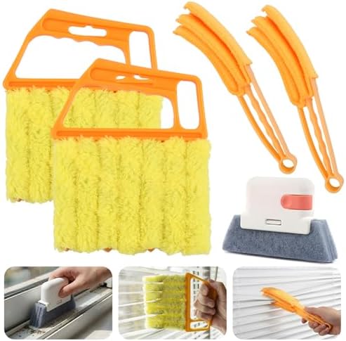 5Pcs Window Blind Cleaning Set, Washable 7 Fingers Duster Brush - Image 3