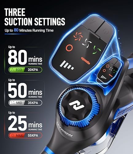 Cordless Vacuum Cleaner, 55Kpa Vacuum Cleaners for Home, Max 80mins Runtime Stick Vacuum with LED Display&1.5L Dust Cup, Rechargeable Lightweight Handheld Vacuum for Carpet/Hardwood Floor/Pet Hair/Car - Image 5