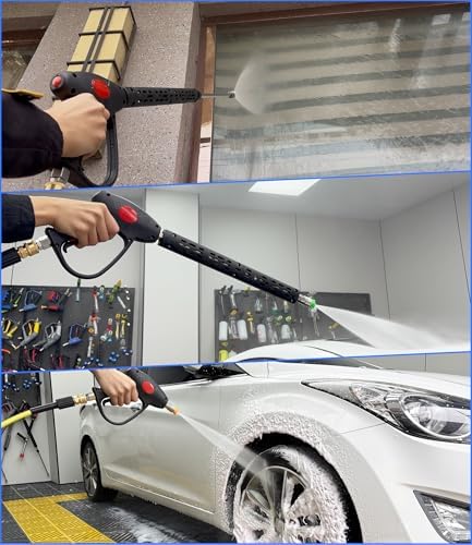 M MINGLE Swivel Pressure Washer Gun with Extension Wand, 3/8" Quick Connect - Image 6
