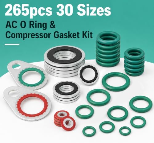 XBVV 265 PCS Automotive AC O Ring and Gasket Seal Kit for R134a R12 - Image 7