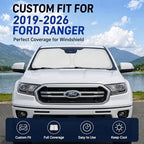 Custom Fit Windshield Sun Shade for Ford Ranger 2019-2026 - Image 2
