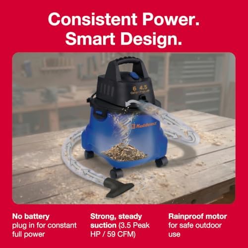 Koblenz WD-6 L212 Wet Dry Vacuum Cleaner, 6 Gallon - Image 7