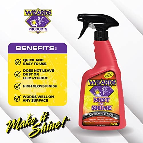 Wizards Mist-N-Shine Quick Detailer Spray - Waterless Wash - 22 oz - Image 2