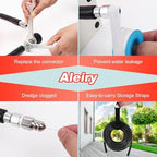Sewer Jetter Kit for Pressure Washer,Water Jet Drain Cleaning Hose with Corner Rotating Button Spring Nose 1/4" NPT Sewer Cleaning Tool High-Pressure Nozzles,5800 PSI 100 FT - Image 6