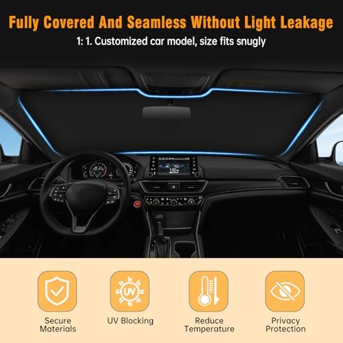 Windshield Sun Shade for Honda Accord 2008-2013 Sunshade - Image 6
