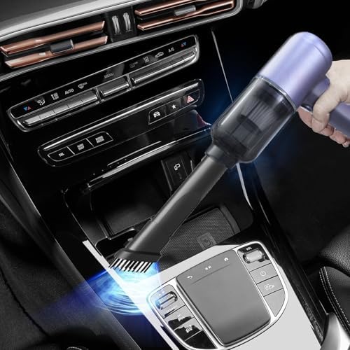 Portable Car Vacuum Cordless,2-in-1 Blow Suction Handheld Cleaner with Multi-Nozzles, Rechargeable Mini Vacuum for Car, Home, Office, Pet Hair, Sofa, Keyboard. - Image 4